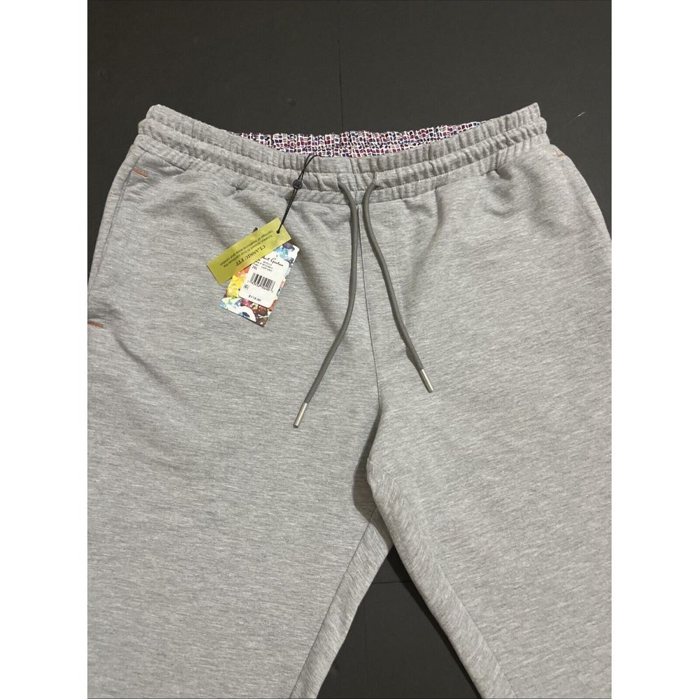 Robert Graham Men's Joggers Sweatpants Size XXL Light Grey Botello Classis Fit